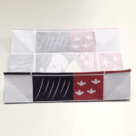 折り紙箱の折り方.2