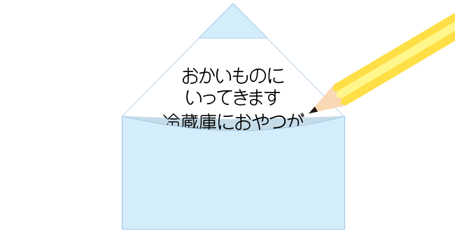 えんぴつ折手紙の使い方02